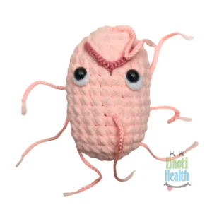 Llavero amigurumi Monella inspirado en Salmonella spp – Emoti Health